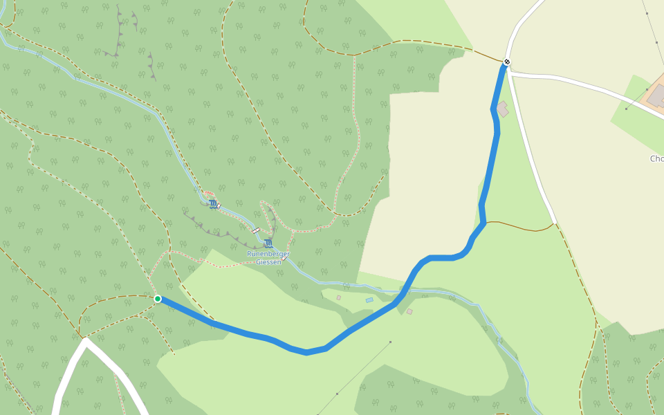 Stolten - Cholholz walking route map in Rünenberg
