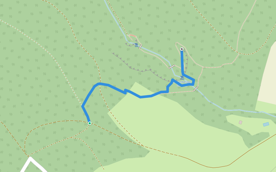 Stolten - Giessen walking route map in Rünenberg