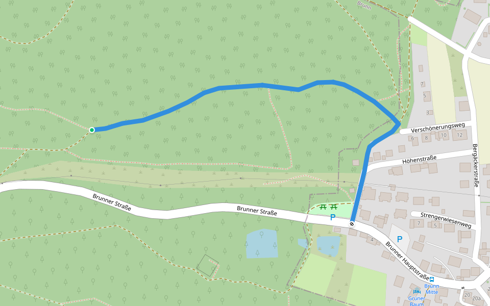 Brunn 6: Pfaffenstein walking route map in Brunn