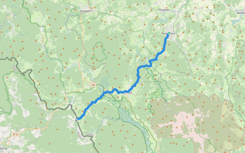 [Ž] Zlatá stezka - Prachatická větev walking route map in Prachatice