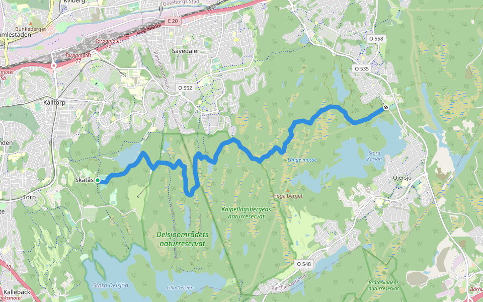 Bohusleden - Stage 3 Skatås - Kåsjön in Västra Götalands län | Walking Map