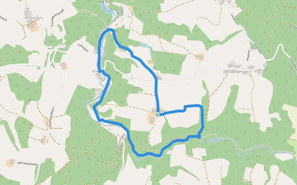 Rundweg walking route map in Esternberg