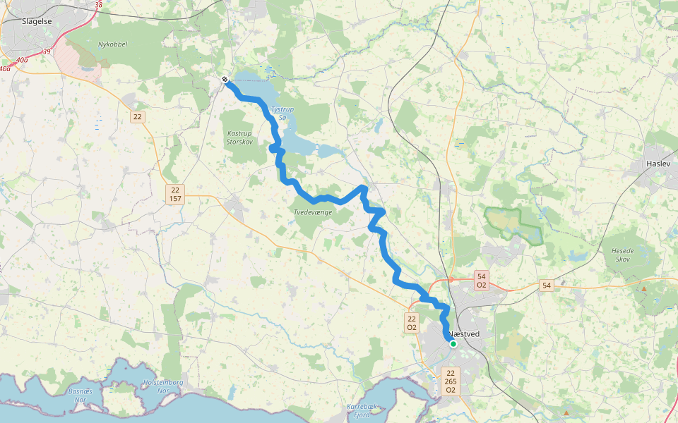 Susåleden walking route map in Næstved