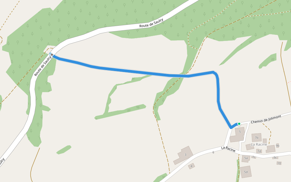 La Racine - fixme walking route map in Saulcy