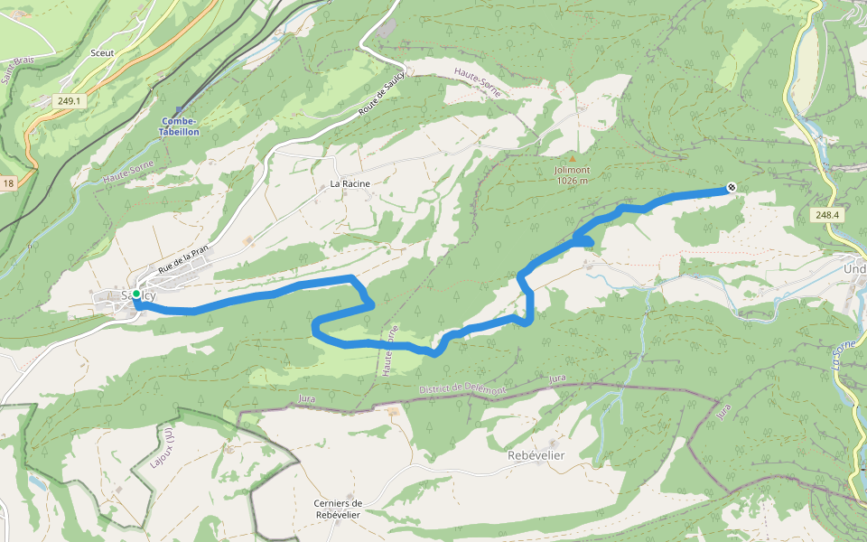 Saulcy - fixme walking route map in Saulcy