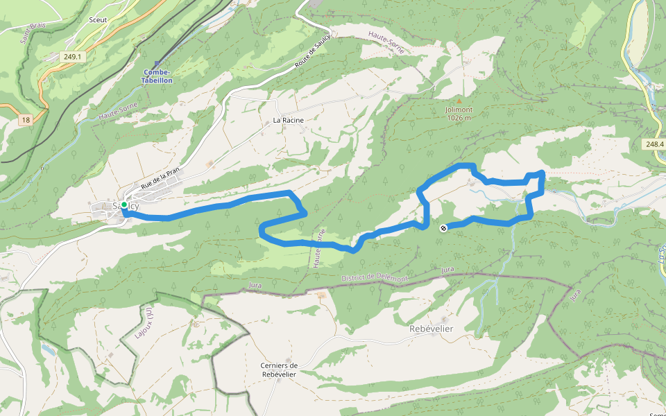 Saulcy - fixme walking route map in Saulcy