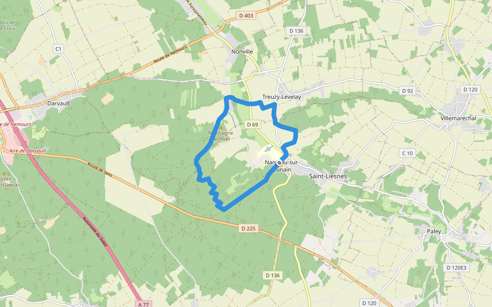 The forest of Nanteau Hiking Trail NanteausurLunain, ÎledeFrance