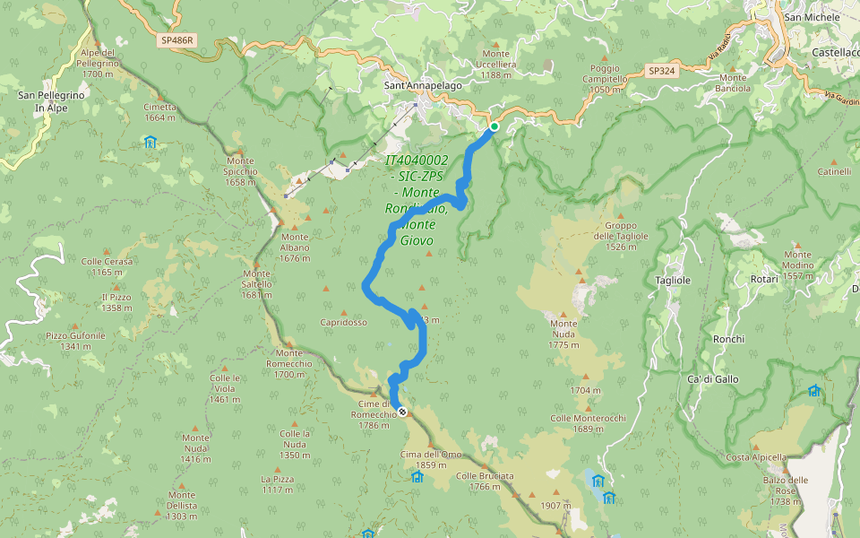 Ponte Sant'Ana - Percorso 00 walking route map in Ponte Sant'Anna