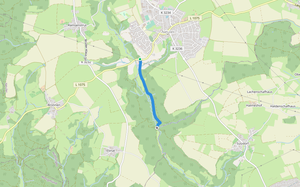 Skulpturenweg Schlierbachtal Abschnitt 3 walking route map in Neuler