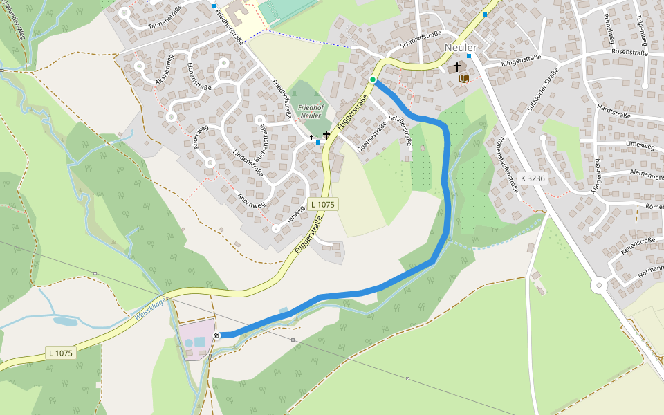 Skulpturenweg Krähenbachtal Abschnitt 2 walking route map in Neuler