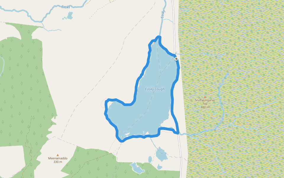 Lough Easkey Loop walking route map in Kilkenny