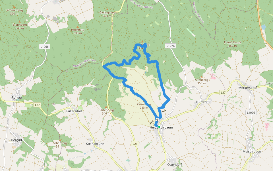 Herzogbirbaumer Andachtsweg walking route map in Herzogbirbaum