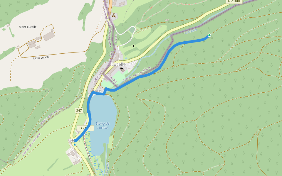 Lucelle Douane - fixme walking route map in Lucelle