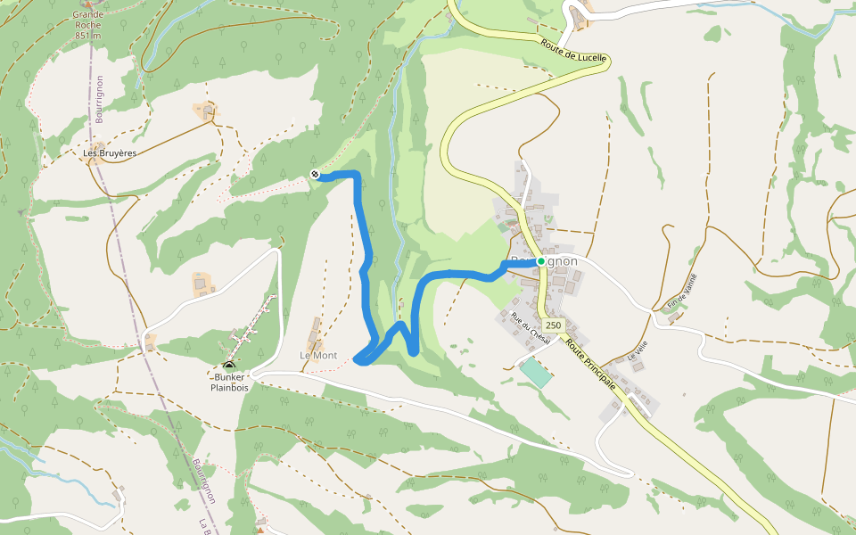 Bourrignon - (fixme) walking route map in Bourrignon