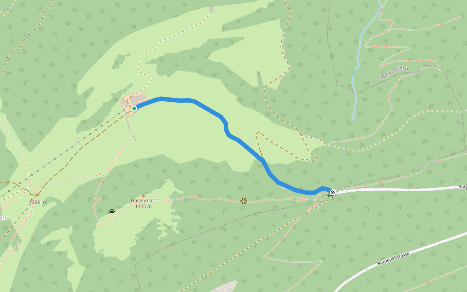 Althüsli - Egg walking route map in Selzach