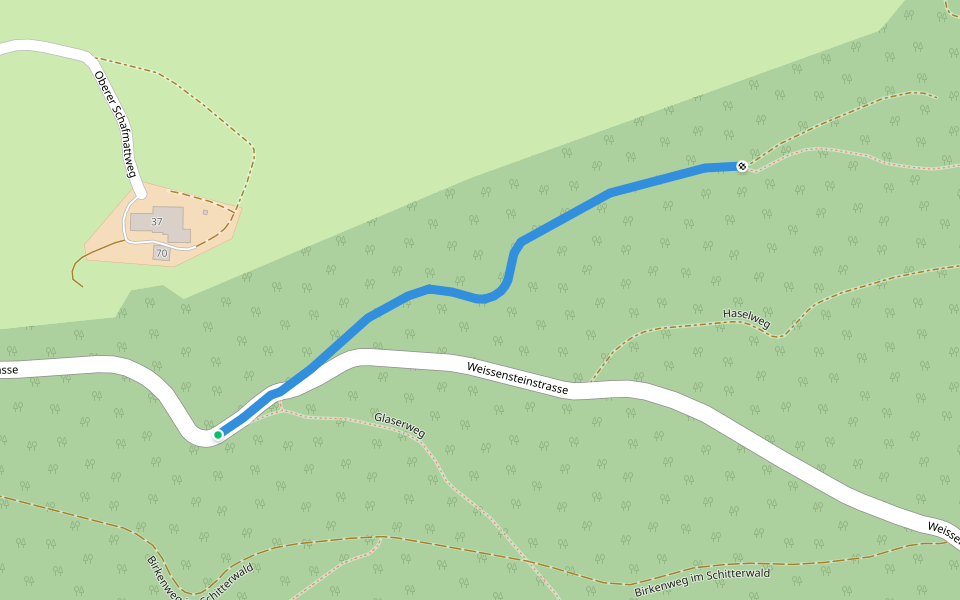 Glaserweg - fixme walking route map in Welschenrohr-Gänsbrunnen