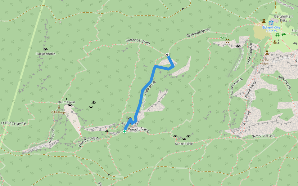 Appelsteig walking route map in Oberhöflein