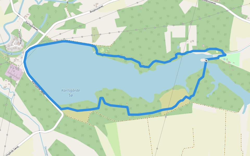 Hjertestien walking route map in Varde