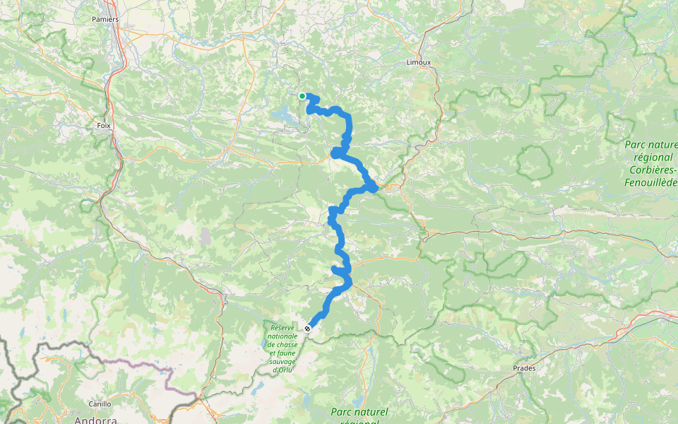 Des Vosges aux Pyrénées 13, vers le Col de Tougnets walking route map in Sonnac-sur-l'Hers