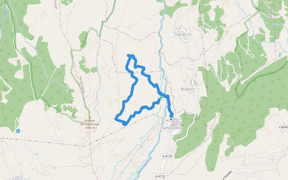 SL-A 220 La Atalaya walking route map in Pampaneira