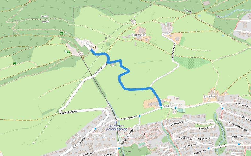 Gabeldingen - Sonnenbergbahn Talstation