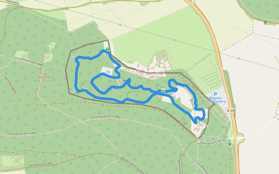 Rundweg Tierpark walking route map in Bad Mergentheim