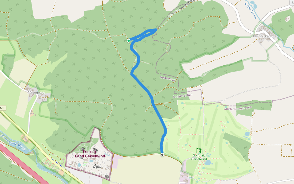 Wanderweg Specht walking route map in Geiselwind