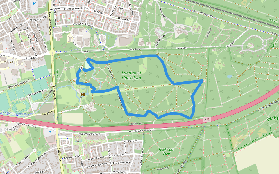 Welkom op Hoekelum! walking route map in Bennekom