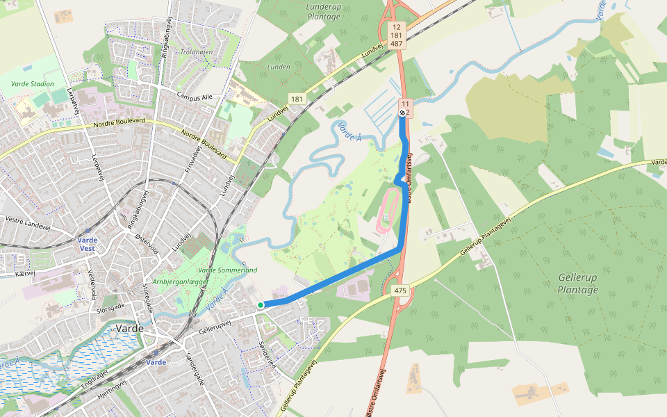 Alternativ Kyst til Kyst Stien walking route map in Varde