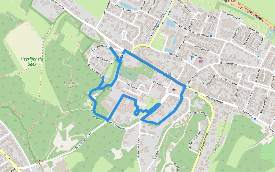 Kabouterroute walking route map in Beek-Ubbergen