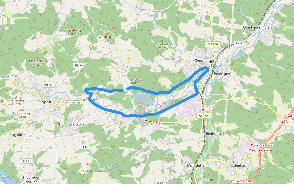 26 Judenweg walking route map in Spalt