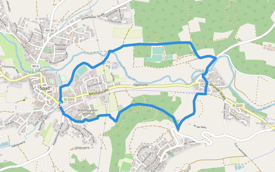27 Familientour walking route map in Spalt