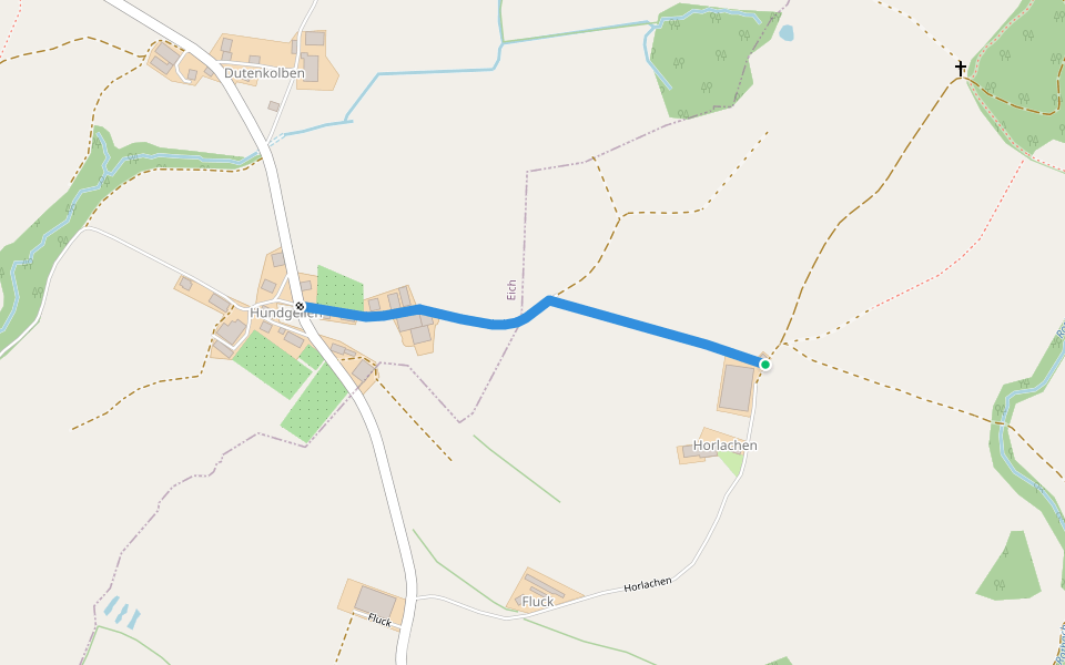 Horlachen - Hundgellen walking route map in Sempach