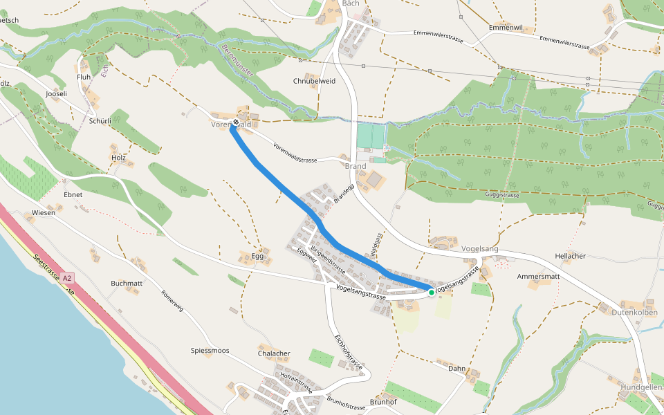 Eichberg - Voremwald walking route map in Eich