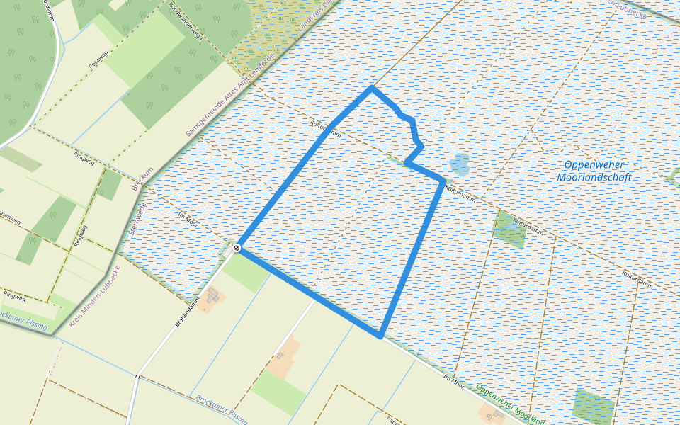 Rundweg III (Oppenweher Moor) walking route map in Stemwede