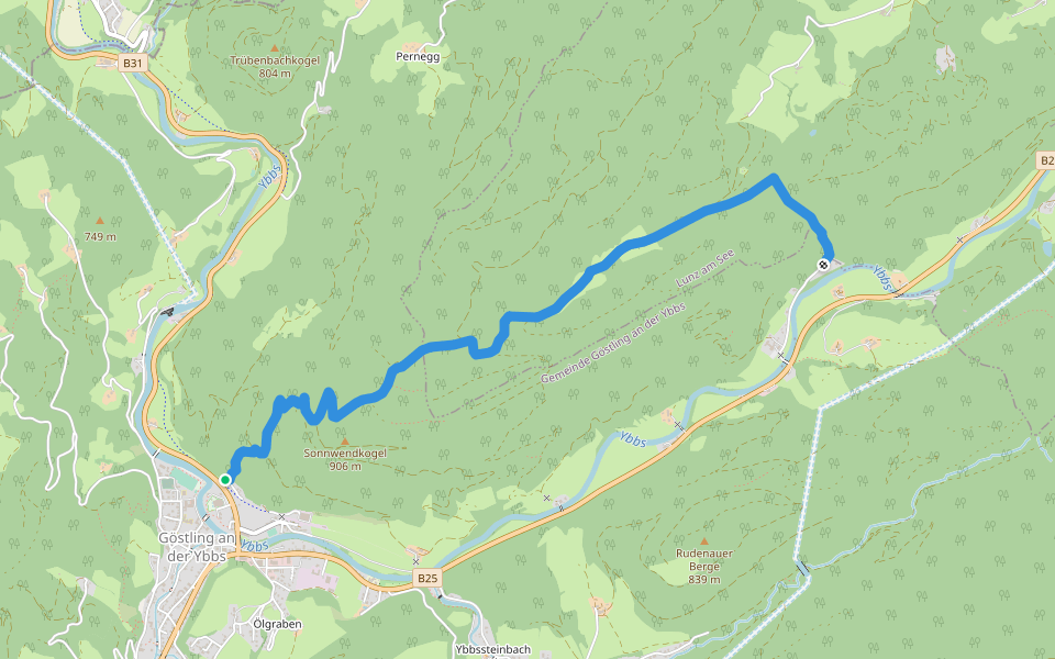 Rundwanderweg 6 walking route map in Göstling an der Ybbs