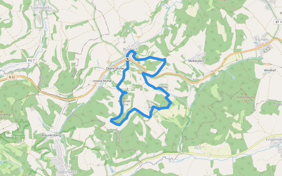 Kuckuckswege rund um Busbach Nr. 3 walking route map in Eckersdorf