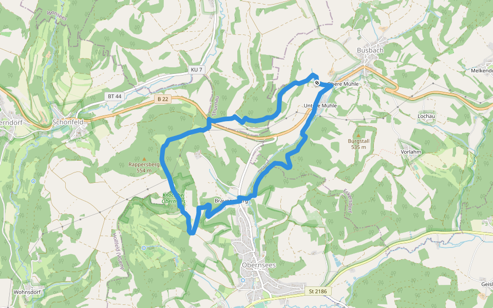 Kuckuckswege rund um Busbach Nr. 4 walking route map in Eckersdorf