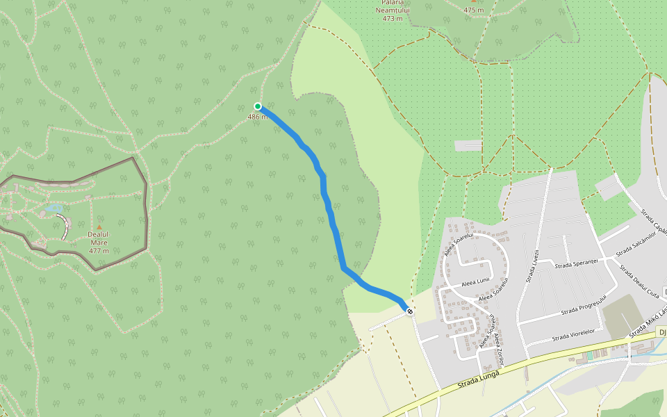 Pălăria Neamțului - Pepiniera Livezeni walking route map in Târgu Mureș