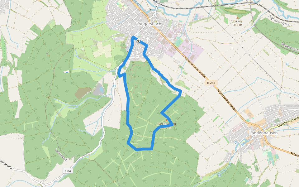 Wartenberger Rundweg 1 walking route map in Wartenberg
