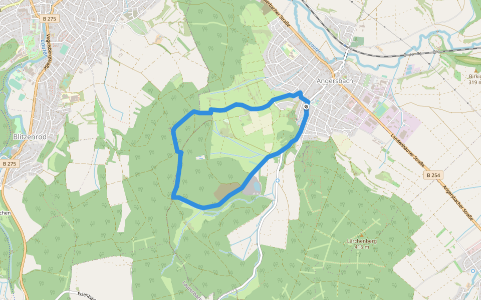 Wartenberger Rundweg 3 walking route map in Wartenberg