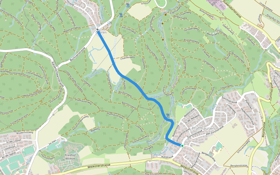 Pfaffhausen - Geeren walking route map in Pfaffhausen