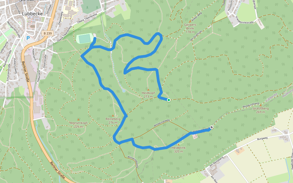A7 Lübbecke walking route map in Lübbecke