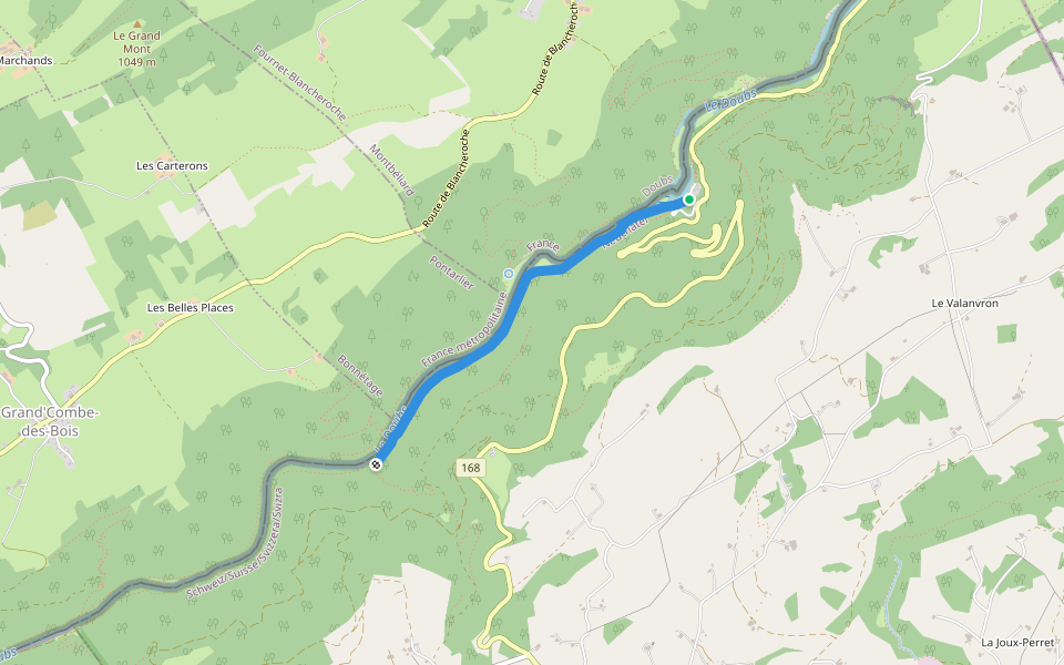 Maison Monsieur - Chez Bonaparte walking route map in La Chaux-de-Fonds
