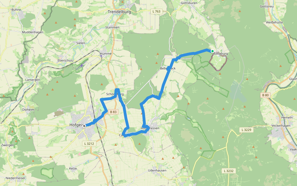 Märchenlandweg - Etappe 25 walking route map in Hofgeismar