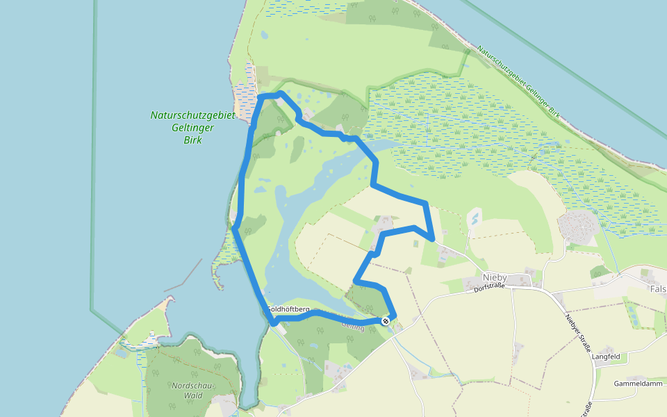 KonikWeg walking route map in Gelting