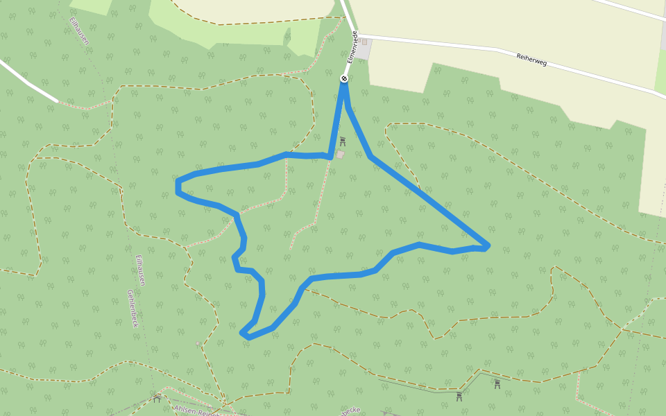 A2 Lübbecke-Eilhausen walking route map in Lübbecke