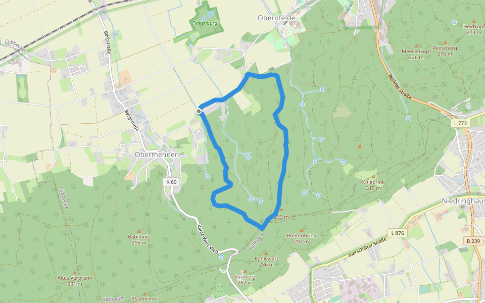 A8.2 Lübbecke-Obermehnen walking route map in Lübbecke