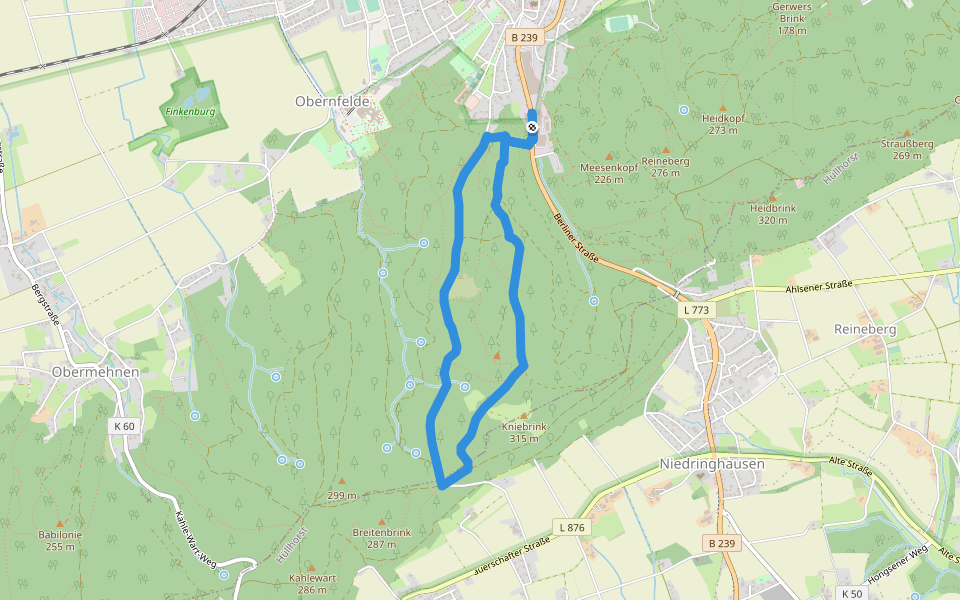 A1 Lübbecke walking route map in Lübbecke