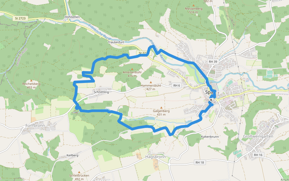 Spalt IVV 07 walking route map in Spalt